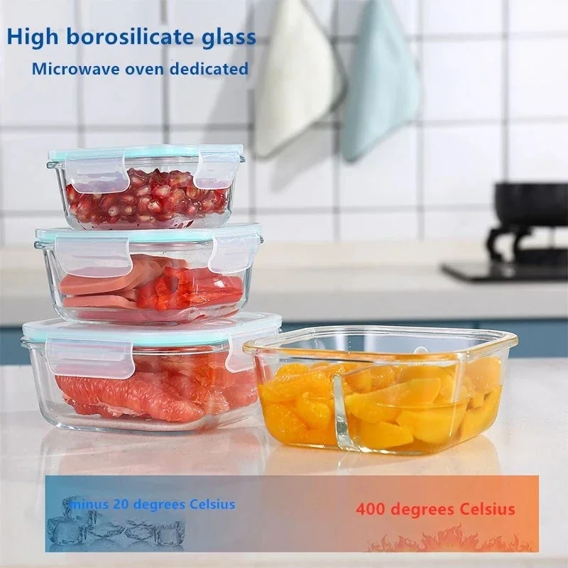 กล่องแก้วเก็บอาหารสด ทนความร้อ - Food Storage Glass Containers บทวิจารณ์และราคา