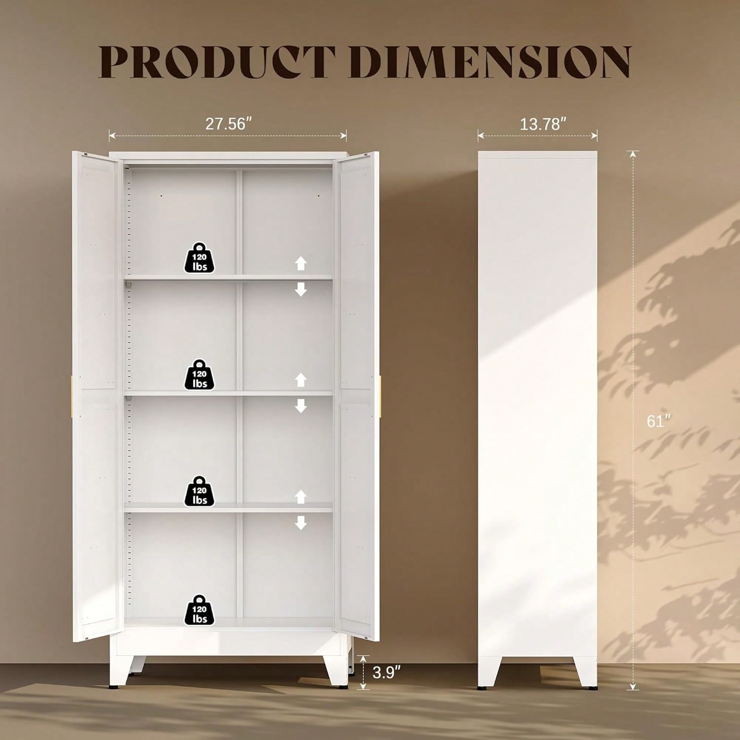 ตู้เก็บของโลหะสูง 61 นิ้วพร้อม - Food Storage Kitchen Cabinet บทวิจารณ์และราคา