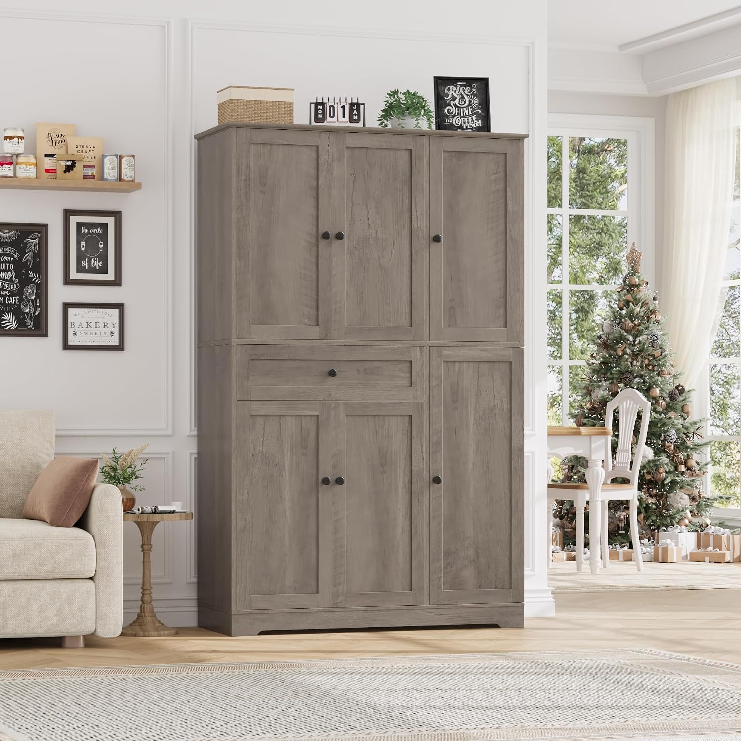 ตู้เก็บของในครัว ตู้เก็บของบนเ - Food Storage Kitchen Cabinet บทวิจารณ์และราคา