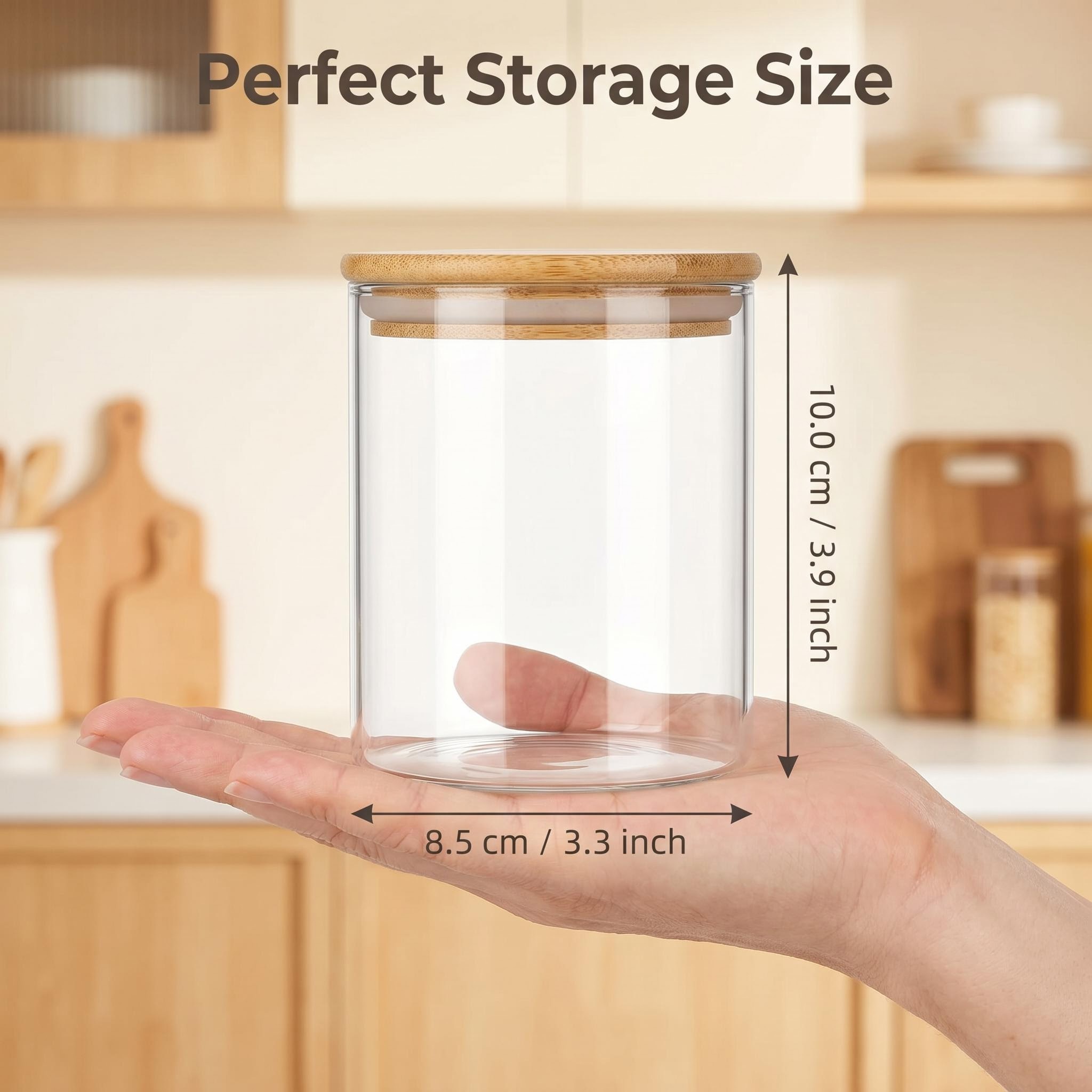 กระปุกแก้วใส 9 ชิ้นพร้อมฝาปิดไ - Food Storage Jar Glass บทวิจารณ์และราคา