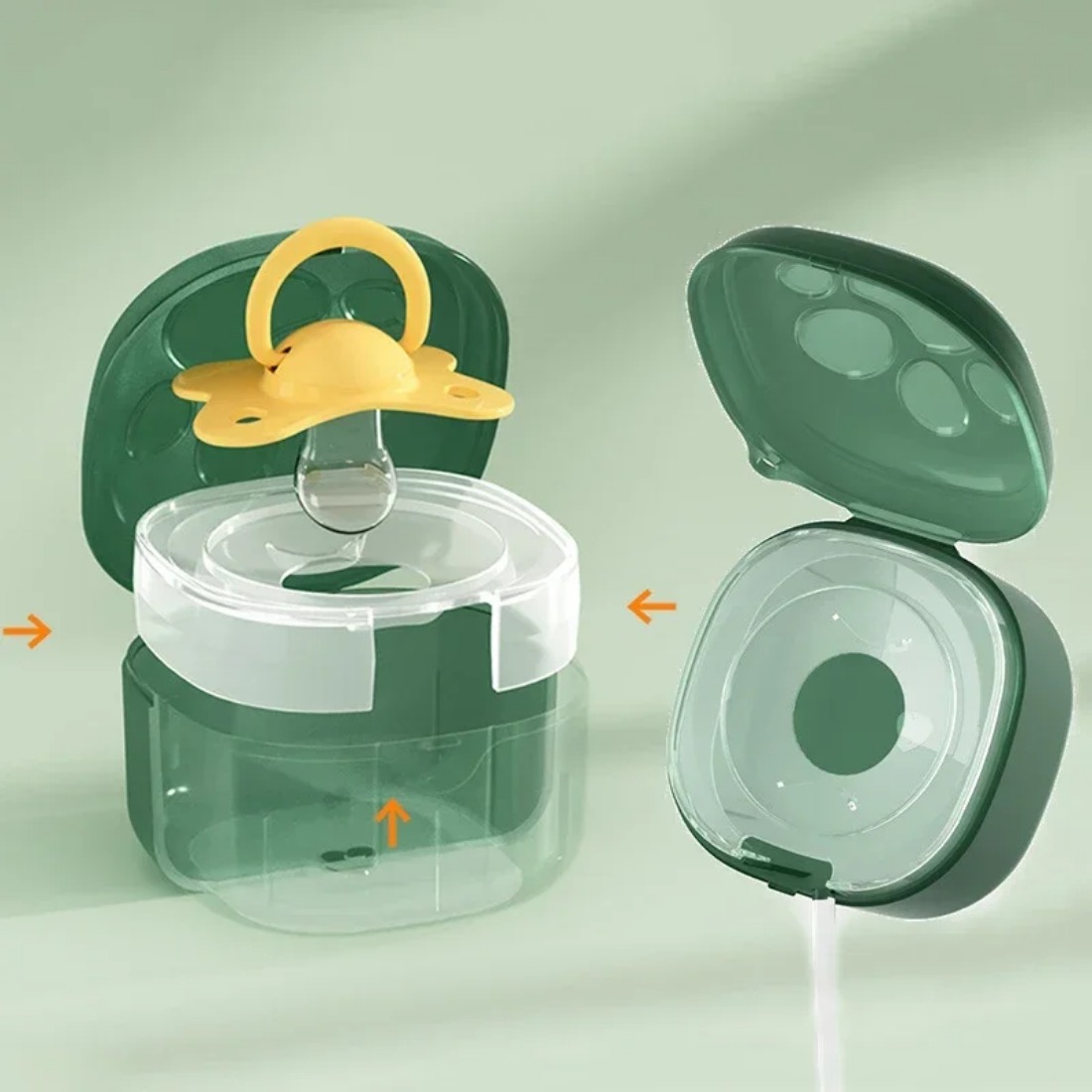 ซิลิโคนเกรดอาหาร Pacifier กล่อ - Food Storage Baby บทวิจารณ์และราคา