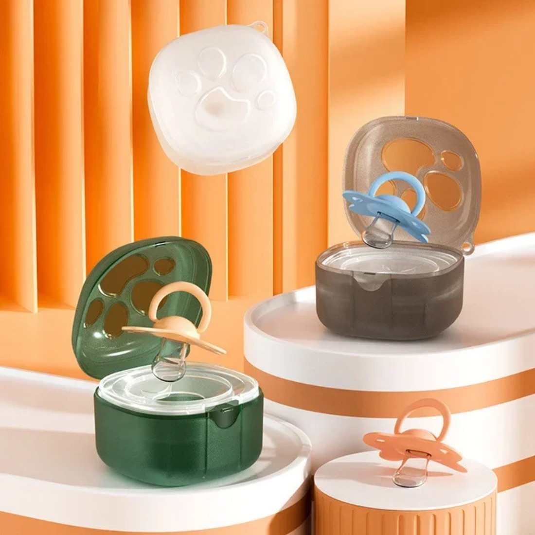 ซิลิโคนเกรดอาหาร Pacifier กล่อ - Food Storage Baby บทวิจารณ์และราคา