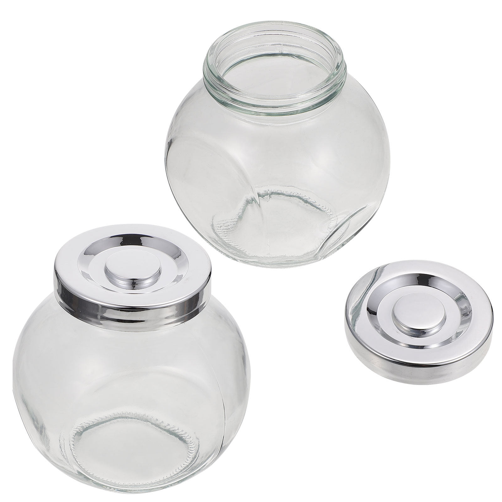 ขวดเก็บแยมผลไม้ 2 ชิ้น ขวดเก็บ - Food Storage Jar Glass บทวิจารณ์และราคา