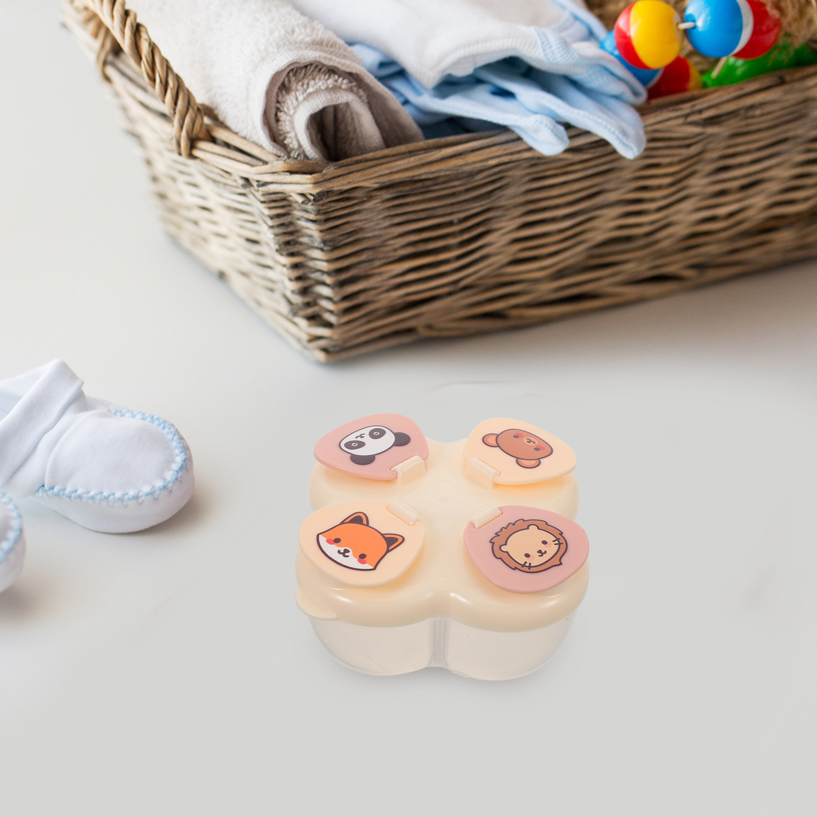 กล่องใส่นมผงแบบพกพา 4 ช่อง กล่ - Food Storage Baby บทวิจารณ์และราคา
