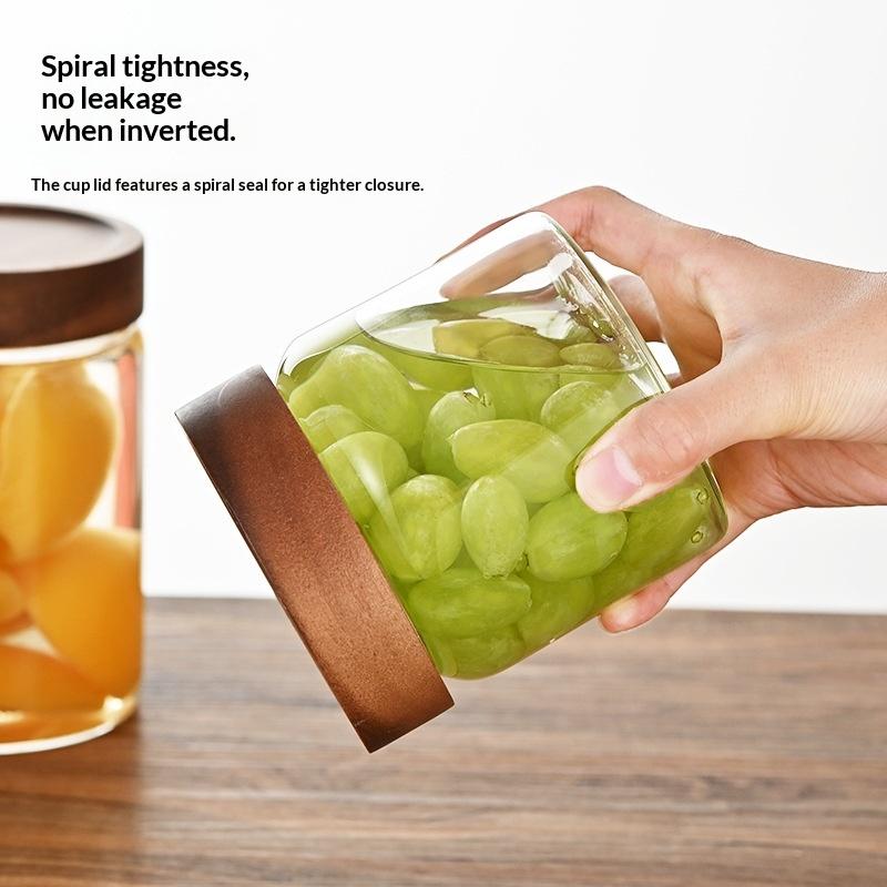 ถังเก็บเมล็ดกาแฟแบบปิดผนึก ภาช - Food Storage Jars With Wooden Lids บทวิจารณ์และราคา