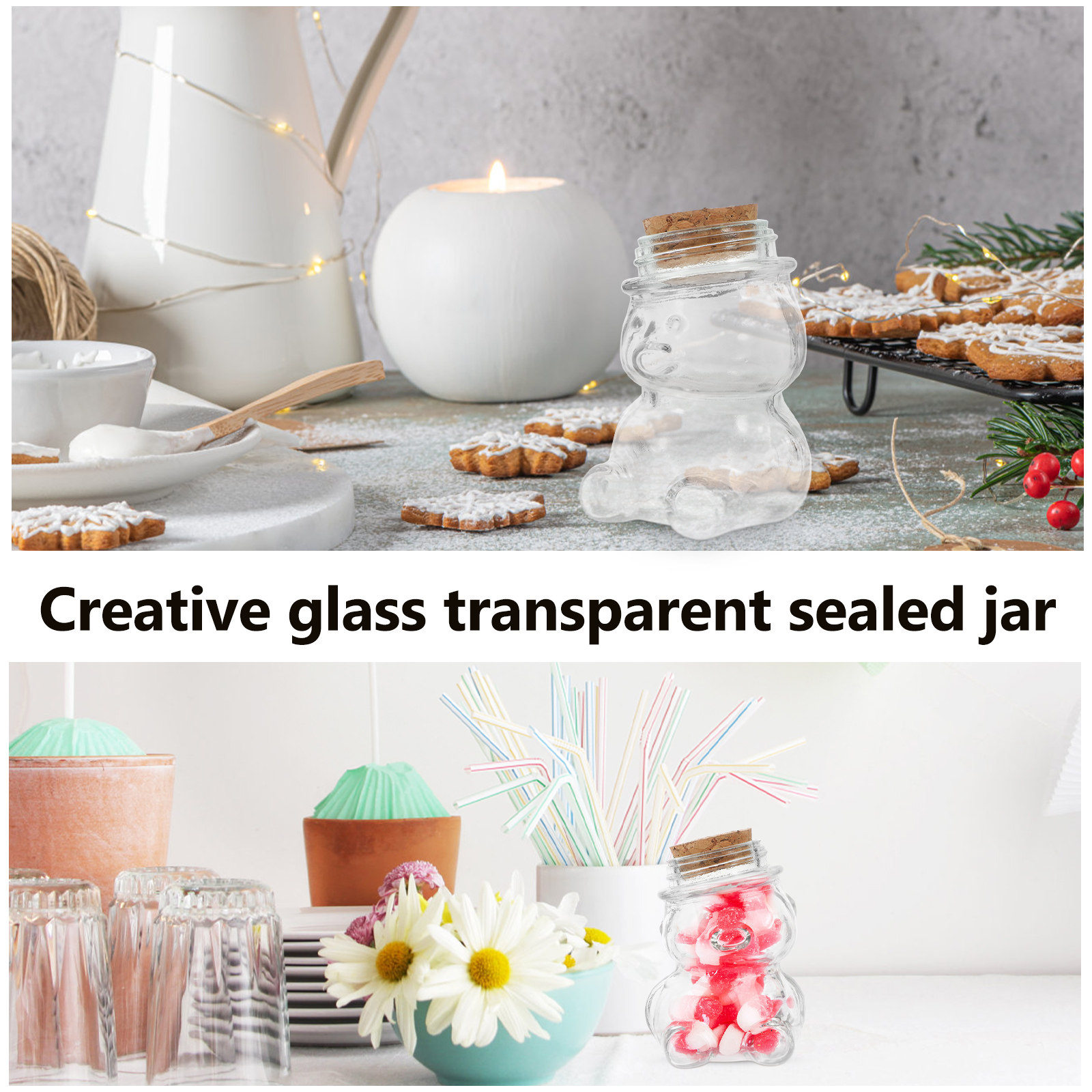 ชุดโหลแก้วใส 4 ชิ้น สำหรับเก็บ - Food Storage Jar Glass บทวิจารณ์และราคา