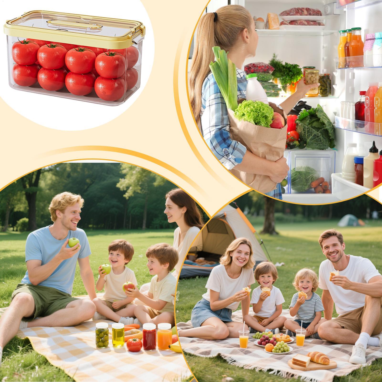 ภาชนะเก็บอาหารในตู้เย็นพร้อมฝา - Food Storage Stackable Containers บทวิจารณ์และราคา