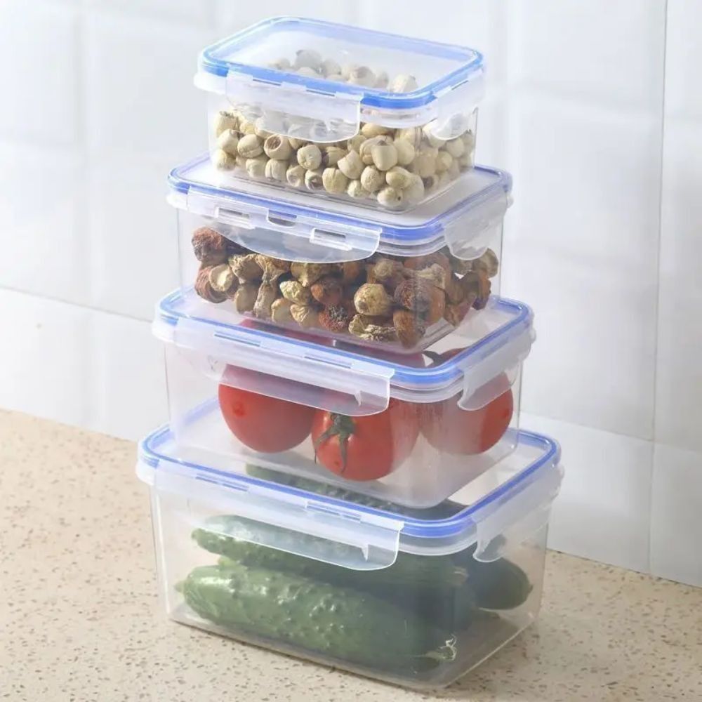 กล่องเก็บอาหารพลาสติกปลอดภัย 1 - Food Storage Stackable Containers บทวิจารณ์และราคา