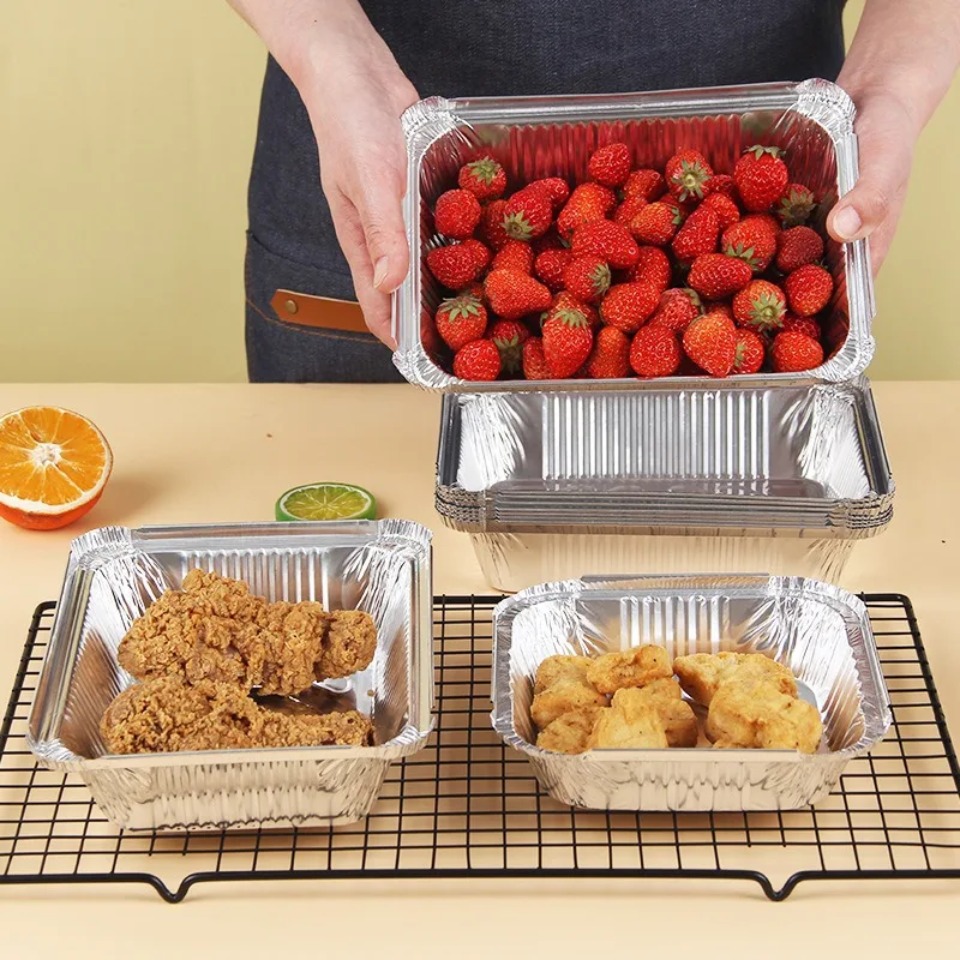 ถาดฟอยล์อะลูมิเนียมแบบใช้แล้วท - Food Storage Aluminum บทวิจารณ์และราคา
