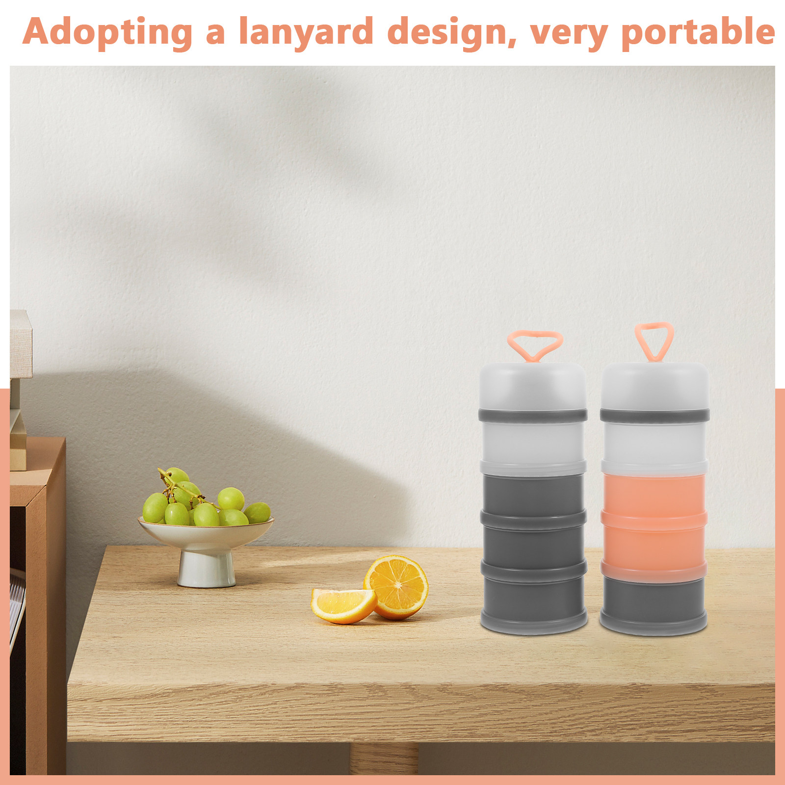 กล่องแบ่งนมผงสำหรับเด็ก 2 ชิ้น - Food Storage Stackable Containers บทวิจารณ์และราคา