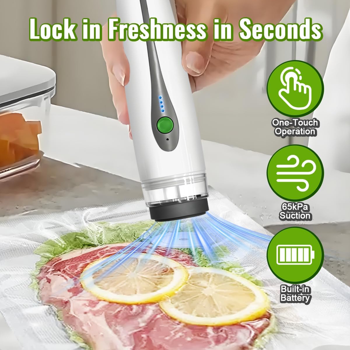 เครื่องซีลสูญญากาศขนาดเล็กอัตโ - Food Storage Vacuum Sealer Machine บทวิจารณ์และราคา