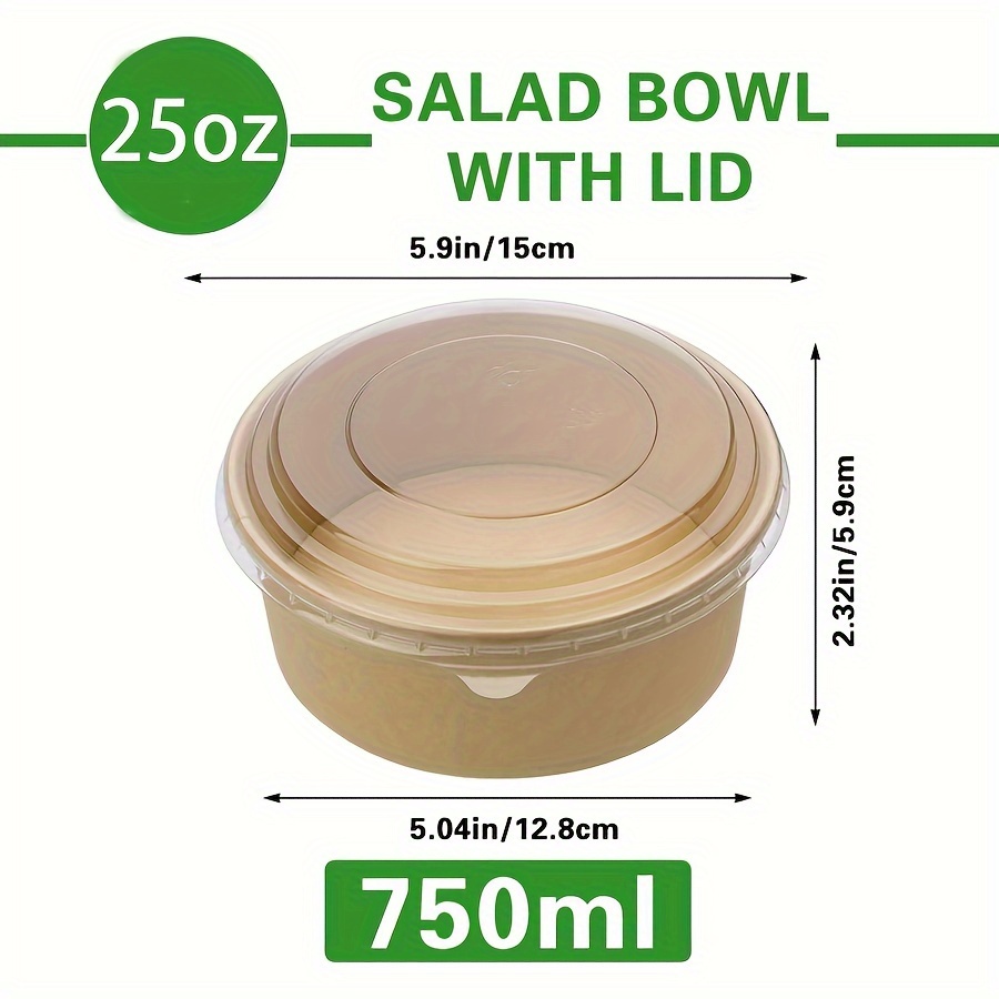 ชามกระดาษขนาด 25 ออนซ์/750 มล. - Food Storage Heat บทวิจารณ์และราคา