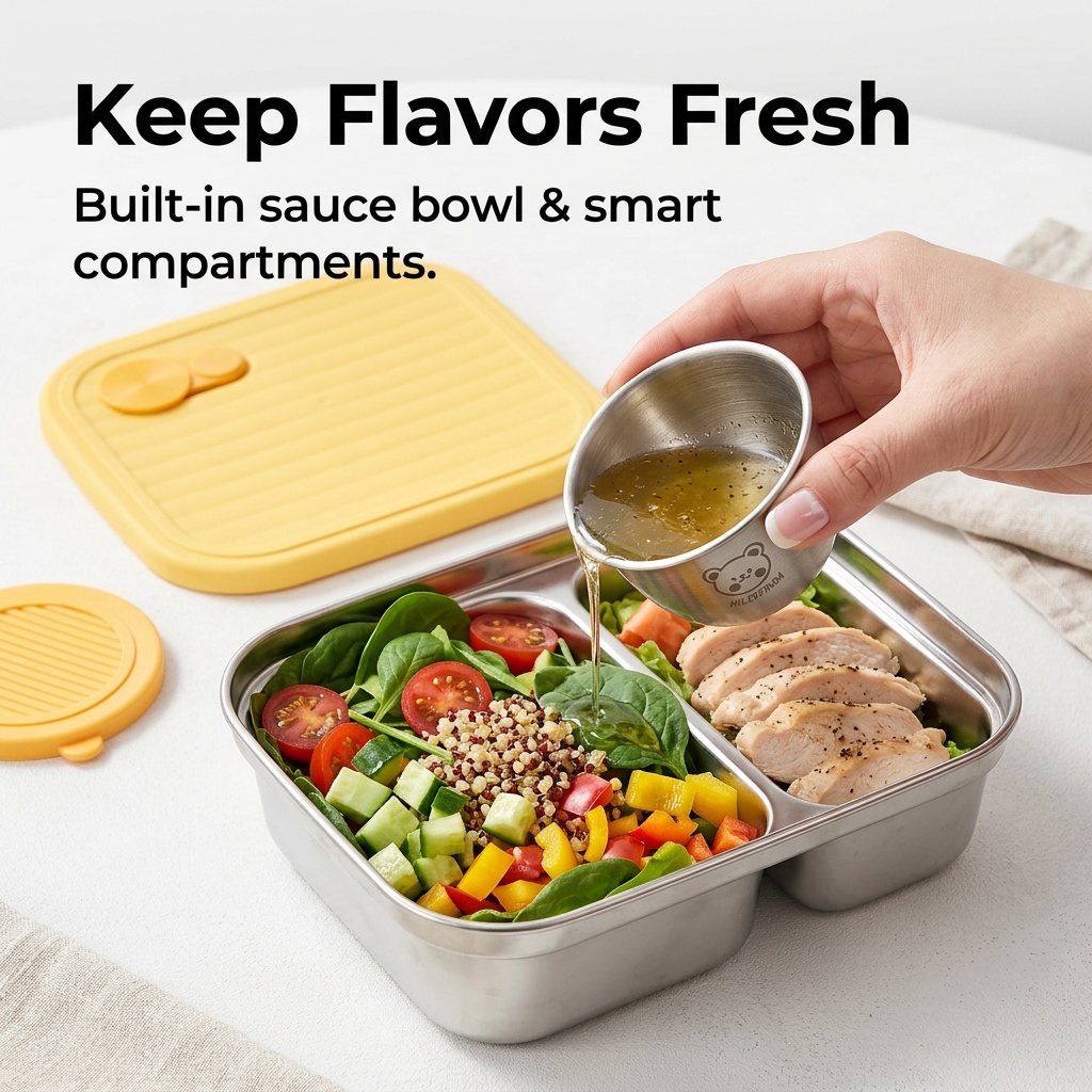 กล่องอาหารกลางวันสแตนเลส 304 แ - Food Storage Design บทวิจารณ์และราคา