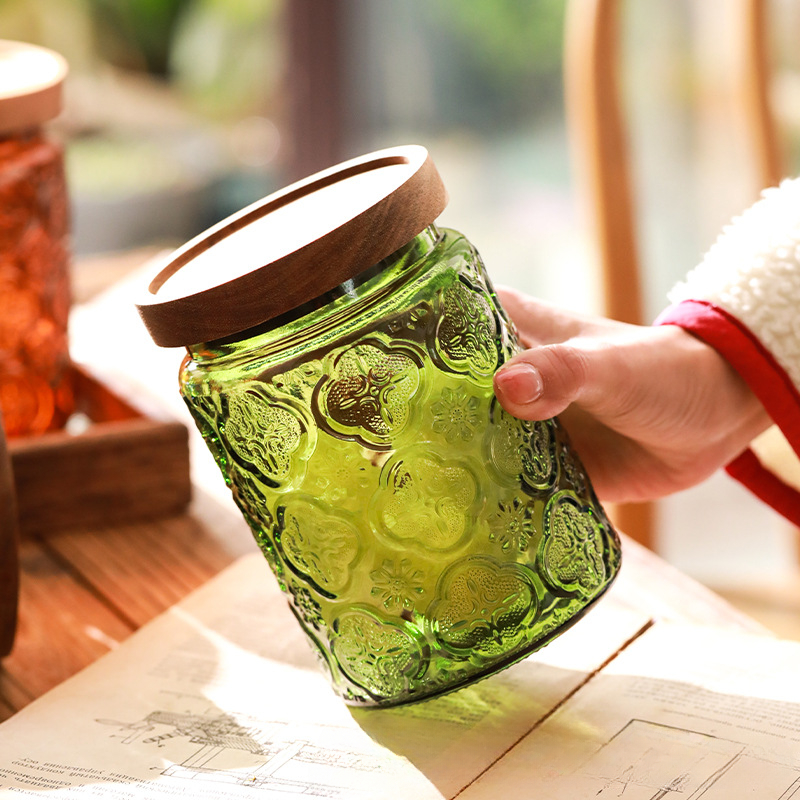 เหยือกที่เก็บเครื่องครัวแก้วแน - Food Storage Jars With Wooden Lids บทวิจารณ์และราคา