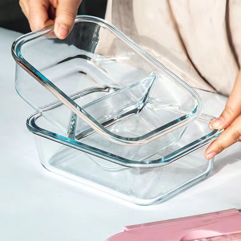 สไตล์ใหม่กล่องอาหารกลางวันแก้ว - Food Storage Glass Containers บทวิจารณ์และราคา