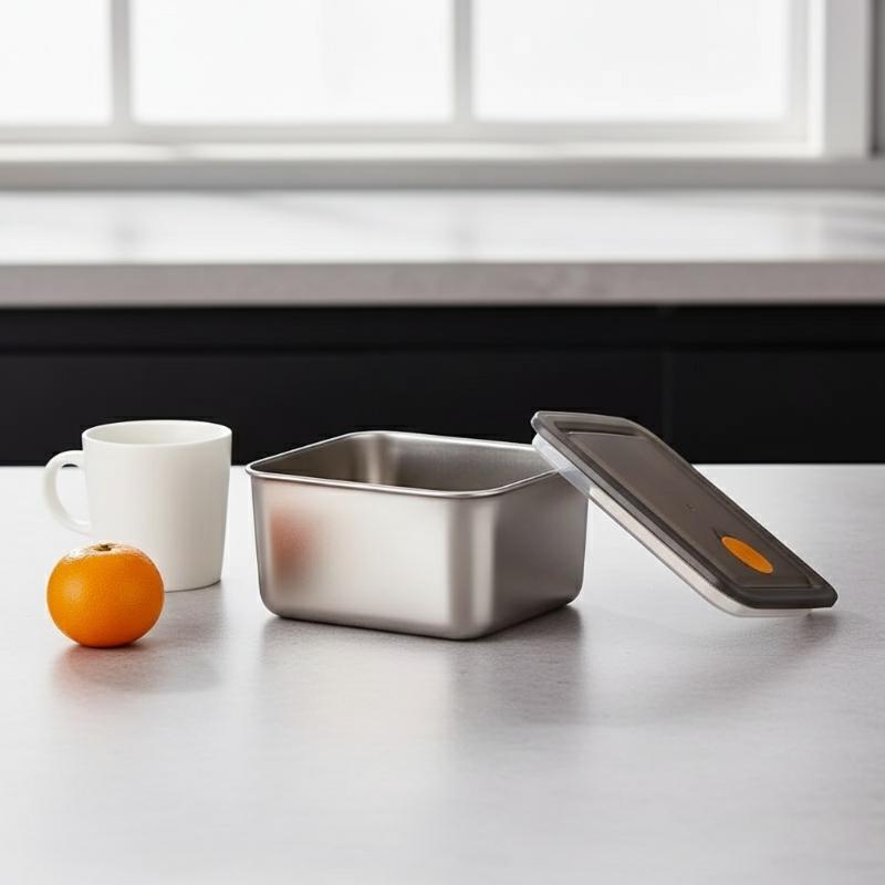 [E] ชุดภาชนะเก็บอาหารสแตนเลส 4 - Food Storage Stackable Containers บทวิจารณ์และราคา