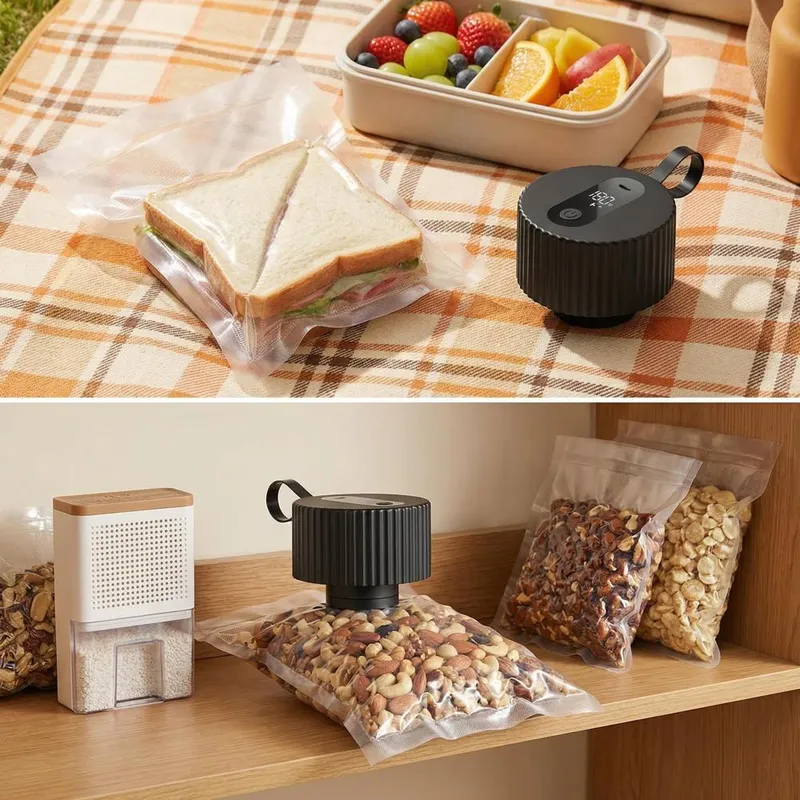 ชุดเครื่องซีลสูญญากาศสำหรับขวด - Food Storage Vacuum Sealer Machine บทวิจารณ์และราคา