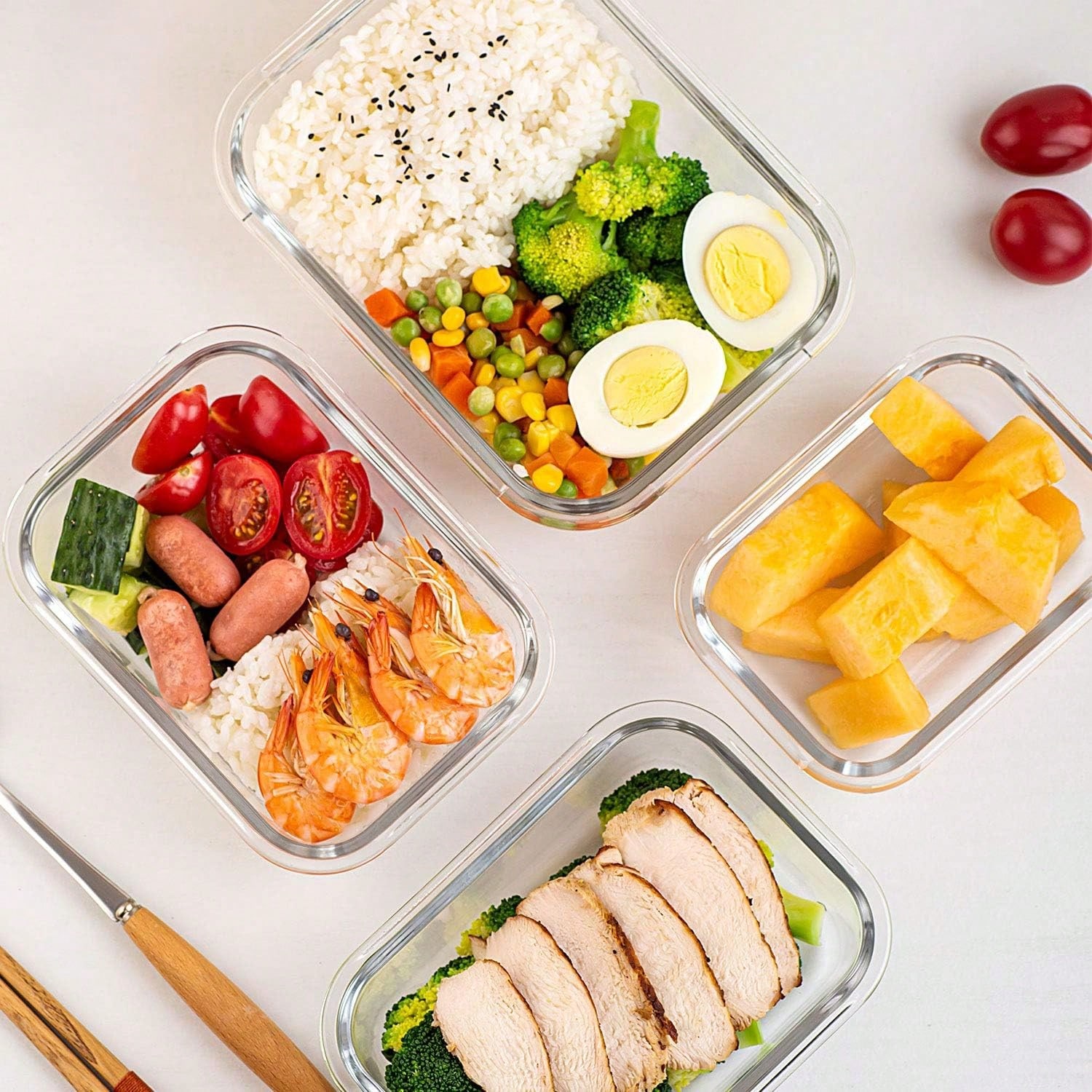 ชุดกล่องแก้วสำหรับเตรียมอาหาร  - Portion Control Container บทวิจารณ์และราคา